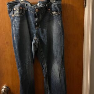 Plus size boot cute jeans med wash